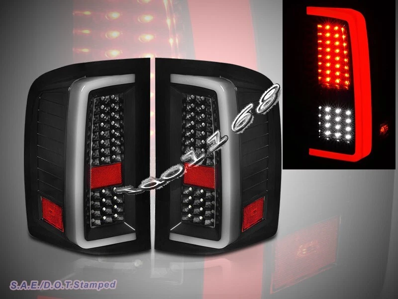 07 - 13 CHEVY SILVERADO LUCES TRASERAS LED LÁMPARAS NEGRAS 1500 Foto 1 de 4