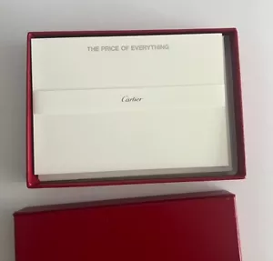 10 tarjetas y sobres Cartier Note en caja roja el precio de todo nuevo en caja, defecto - Imagen 1 de 7