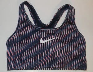 Nike Graphic Compression Dri-FIT Medium-Impact Sports Bra Black Multicolor Small - Picture 1 of 5