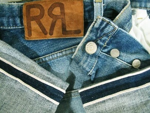 HOT USA Men's RRL DOUBLE RL @ RELAXED LOOSE STRAIGHT SELVEDGE Denim Jeans 27 x33 - Picture 1 of 19