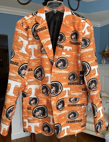 RARE Tennessee Volunteers Smokey Mascot Orange Sport Coat - Adult Medium NWT! Cover
