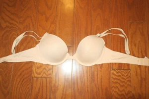 32B ❤️ VINTAGE PINK BRA ❤️ VICTORIA'S SECRET ❤️ LINED DEMI BEIGE NUDE SEAMLESS - Picture 1 of 5
