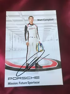 Autogramm MATT CAMPBELL-Porsche Future Sportscar-Motorsport AUSTRALIEN-signed-AK - Foto 1 di 2