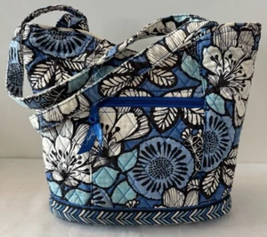 Vera Bradley GLENNA Zip Tote BLUE BAYOU Shoulder Bag Purse Limited Edition - Picture 1 of 10