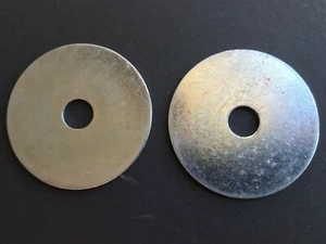 3/8" Screw Size x 2" OD Fender Washer .405" ID x 2" OD ZINC (2-Pieces) - Picture 1 of 1