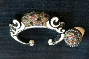 MCL-Matthew Campbell Laurenza-Pulsera/Anillo-Zafiro-Esmalte-Esterlina-JUEGO RARO-NM - Imagen 1 de 9