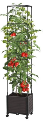 Maceta de cama de jardín elevada con enrejado Foto 1 de 4