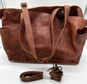 Duluth Trading Co. Borsa tote in pelle HD spessa con tasche laterali e tracolla - Foto 1 di 4