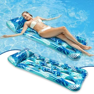 Großer Pool Aufblasbare Luftbett Matte Schwimmstuhl Liege für Kinder Erwachsene - Bild 1 von 11