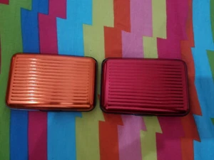 PORTA CARTE DI CREDITO PER TESSERE BANCOMAT SOLDI RIGIDO IN ALLUMINIO SCUDO RFID - Foto 1 di 4
