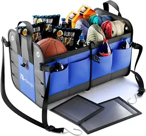 Car Trunk Organizer by Starling's- Premium Cargo Storage Container, Blue & Black - Picture 1 of 10