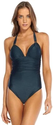 ViX 262162 Women's Paula Hermanny Halter Embellished One-Piece Swimsuit Size S - Image 1 of 2