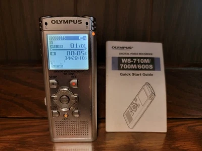 OLYMPUS WS-600S Silver 2GB Handheld Voice Recorder - USB & Works Great! - Image 1 of 4