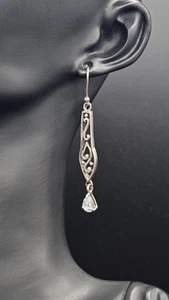 Retired Silpada Sterling Silver Filigree Drop Earrings – .925 Mark, French... - Picture 1 of 10
