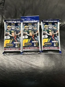 3X 2024 Panini Mosaic Football NFL 15-Card Value Packs, 3 FAT PACKS NEW/ SEALED - Picture 1 of 2