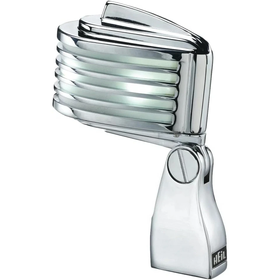 Heil Sound 364932 Aleta Retro Dinámico Micrófono Cardioide, Cuerpo Cromo y LED Blanco Foto 1 de 1