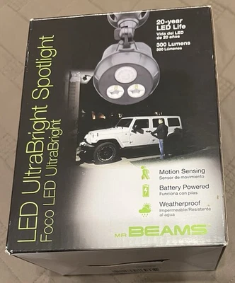 Mr. Beams Wireless Motion Sensor LED Spotlight - 400 Lumens, Black, Model# MB390 - Image 1 of 4