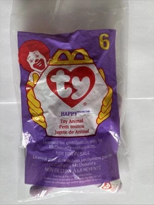 2000 McDonalds Happy Meal Beanie Babie "HAPPY" the hippo - Picture 1 of 2