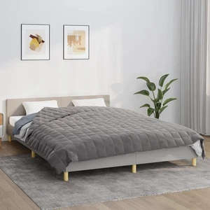 Manta Pesada Gris 100% Poliéster Cepillado Microfibra King Size - Imagen 1 de 6