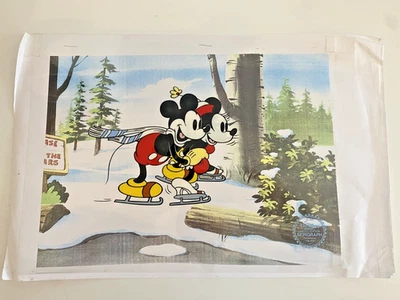 Walt Disney Mickey and Minnie “On Ice” Limited Edition Serigraph Cel Art 1935 - Image 1 of 4