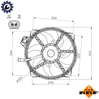 FAN ENGINE COOLING 47965 FOR K9K832/834/836/846/830/837/636/656/657 1.5L 4cyl - Image 1 of 4
