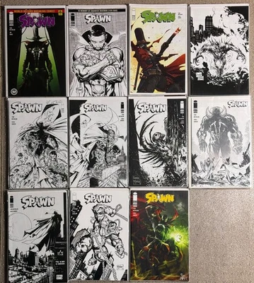 Spawn 310-320 Complete Direct Variant Set Sketch B&W Virgin McFarlane 45 Books! - Image 1 of 4