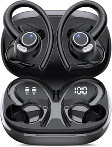 Wireless Earbuds, Bluetooth 5.4 Headphones Sport, Over Ear Buds With ENC Noise - Picture 1 of 7