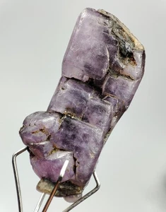 Fully Terminated Fluorescent Purple Apatite DT Crystal Displaying step growth - Picture 1 of 10