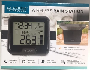 La Crosse Technology Digital Rain Gauge Wireless Indoor Temperature 300-ft Range - Picture 1 of 8