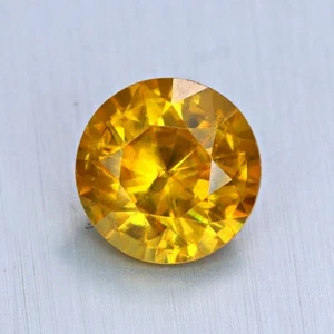 1.76Cts Natural Green Sphene Titanite Round Cut 7.4mm Loose Gemstone - Picture 1 of 3