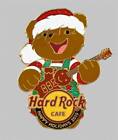 Hard Rock Online Holiday Bear with Gingerman Guitar Pin (P.3)