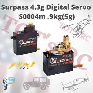 SURPASS Hobby 4.3g Metal Gear Micro Servo for RC plane Robot 1/24 1/28 Truck Car - Picture 1 of 8