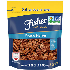 Chef'S Naturals Pecan Halves 24Oz Pack of 1 Unsalted Raw Nuts for Cooking Baking