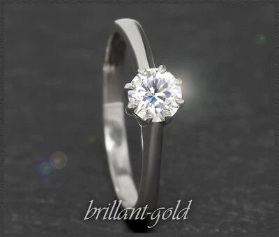 Brillant Damen Ring aus 585 Weißgold; 0,56ct Diamant in River E, Si1-2; 14 Karat - Bild 1 von 4