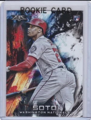 JUAN SOTO ROOKIE CARD 2018 Topps Fire Baseball $$ RC Nationals NEW YORK YANKEES! - Image 1 of 2