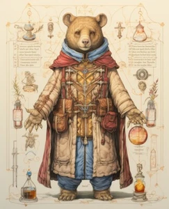 Eclectic 8x10 Line Art Prints Manuscript-Inspired Diverse Themes  72833650 - Picture 1 of 1