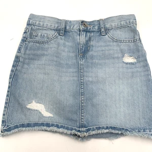 Childrens Place Girls Skirt Sz 10 Distressed Denim Adjustable Waist - Picture 1 of 8