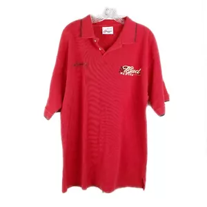 Dale Earnhardt Jr Mens L Budweisher Short Sleeve Red Polo - Picture 1 of 5