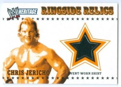 CHRIS JERICHO RINGSIDE RELICS EVENT WORN MEMORABILIA CARD TOPPS WWE HERITAGE 05 - Image 1 of 2
