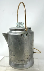 Vintage Comet Aluminium 9 Cup Camp Fire Coffee Pot - Picture 1 of 9