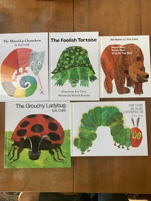 Lot of 5 Eric Carle Hard Cover Books Children Kid Brown Bear Hungry Caterpillar - Image 1 of 4