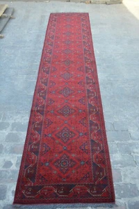 2'8 X 12'10 ft (envío gratuito) Precioso corredor turcomano afgano Khall Mohammadi - Imagen 1 de 6
