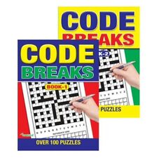 2 x Code Breaker Codebreakers Puzzle Books A4 258 Puzzles Trivia Crossword Books