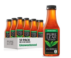 Pure Leaf Iced Tea Unsweetened, Zero Sugar & Calories, 18.5oz, 12 Pack - Picture 1 of 7