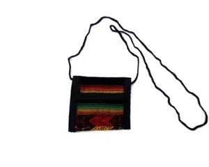 Rasta Tribal Print Mini Envelope Wallet Coin Purse Pocket with Strap Boho Ethnic - Picture 1 of 5