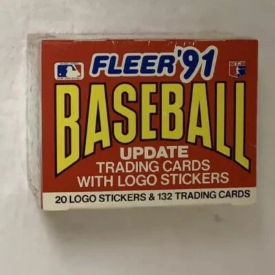 Обновленный бейсбольный набор 1991 Fleer в заводской упаковке 132 карточки GEM - Изображение 1 из 4