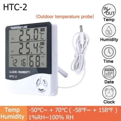 2- Fach Thermometer Temperatur Thermostat Kühlschrank Gefrierschrank LCD Digital - Bild 1 von 4