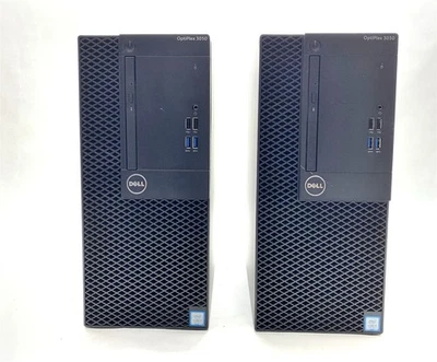 Dell OptiPlex 3050 MT Core i3-7100 3.90GHz 8GB 250GB SSD Win10 Pro Desktop Lot 2 - Image 1 of 4