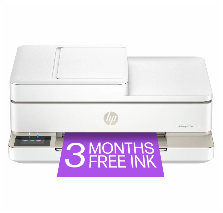 HP Envy 6555e All-in-One Printer with 3 Months of Instant Ink for free with HP+ - Image 1 of 4