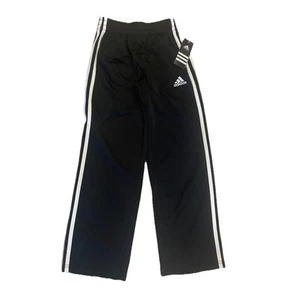 Boys Youth Adidas Training Pants Joggers Small/8. White Stripes 3 NWT - Picture 1 of 10